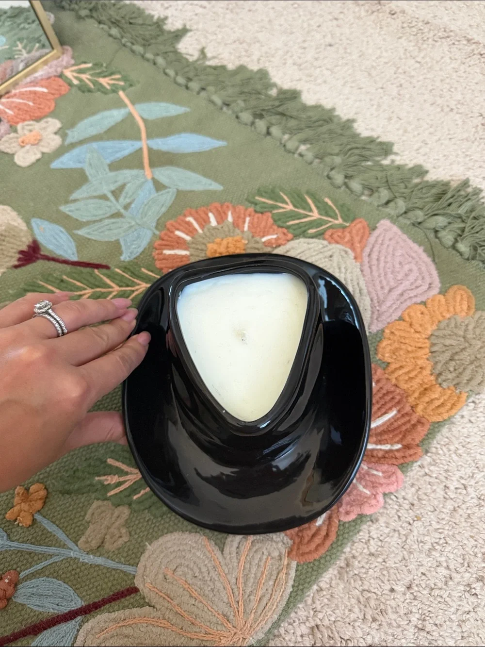 Cowboy hat candle